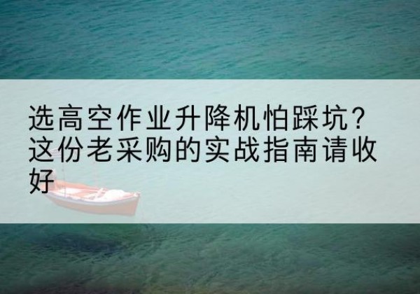 丰满高空作业升降机厂家推荐-选高空作业升降机怕踩坑？这份老采购的实战指南请收好