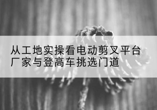 丰满电动剪叉升降平台厂家-从工地实操看电动剪叉平台厂家与登高车挑选门道